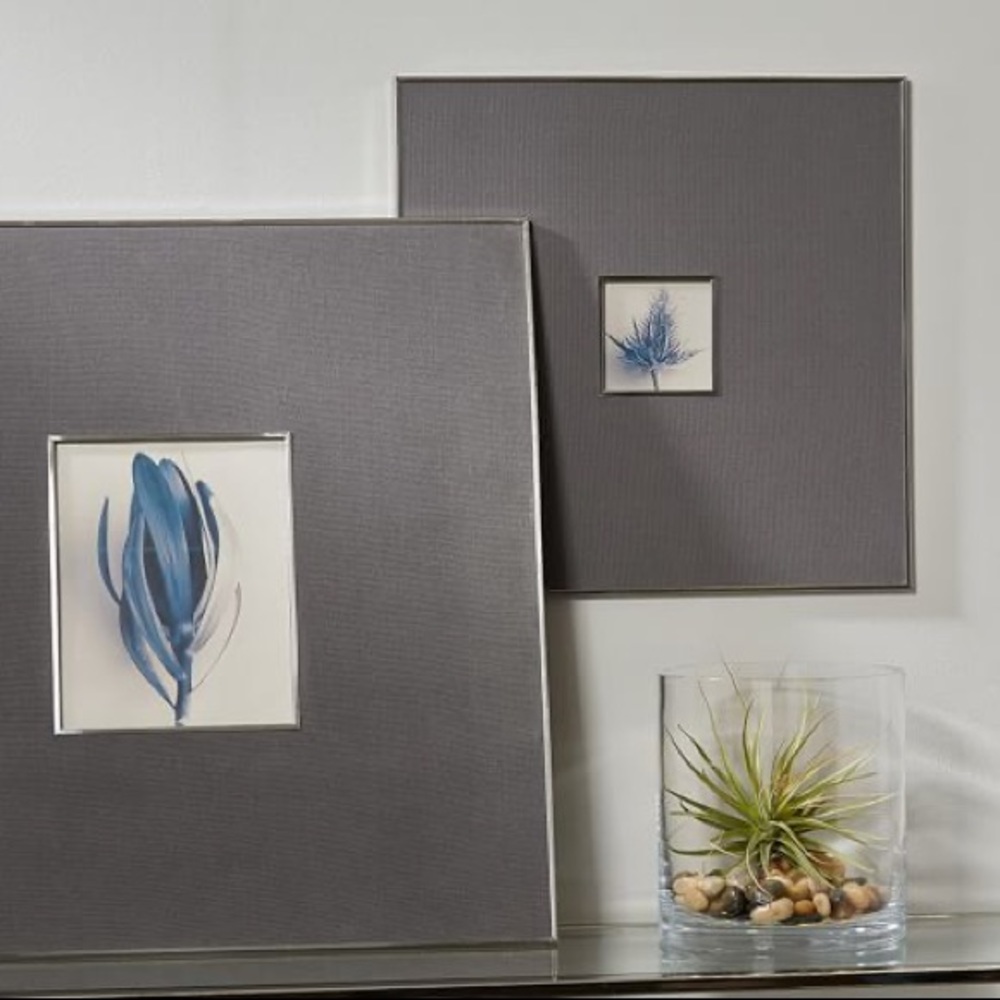 NEW Pottery Barn Gray Linen 18x18” Presidio Frame